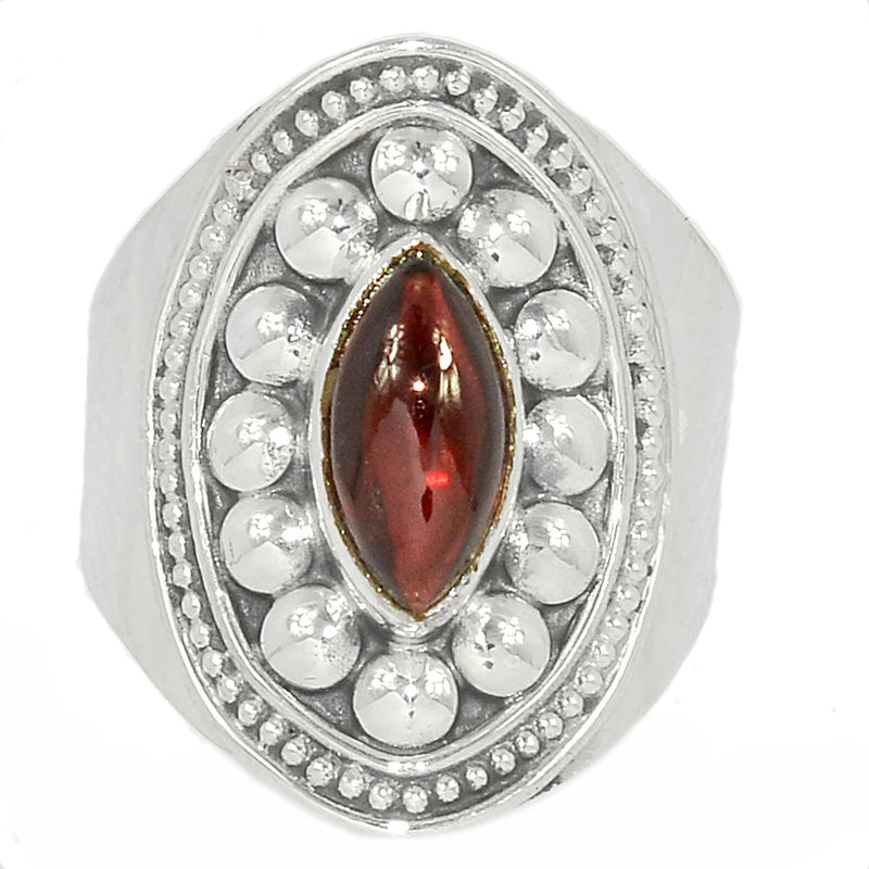 Fine Filigree - Garnet Cabochon Ring - GRCR864