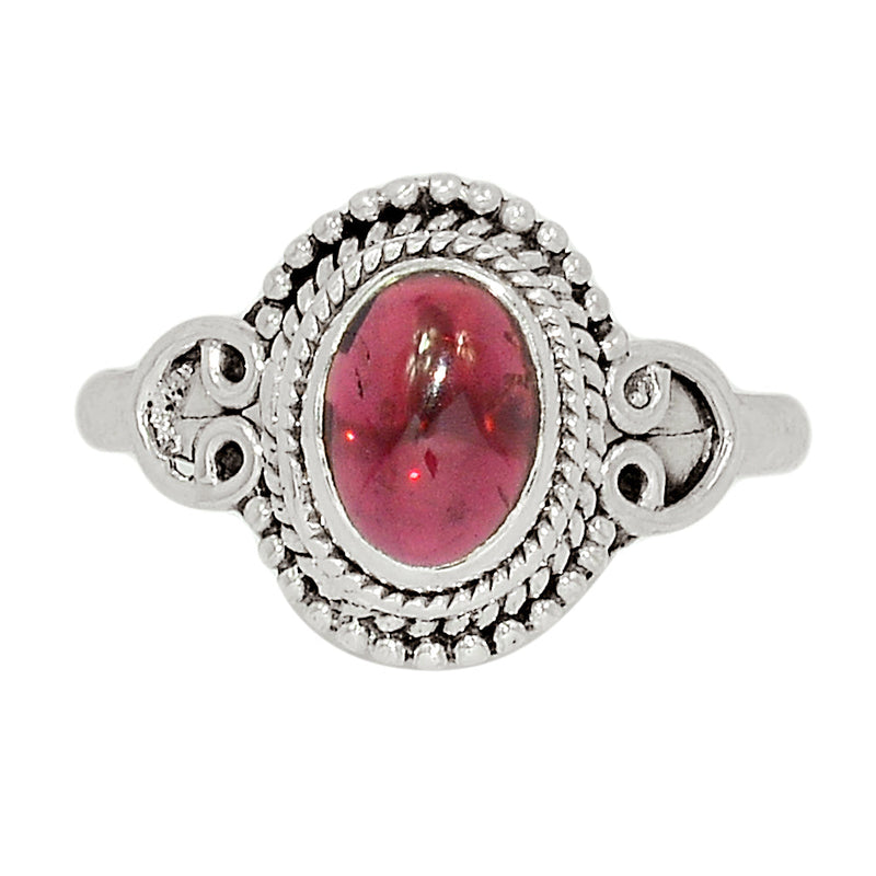 Small Filigree - Garnet Cabochon Ring - GRCR921
