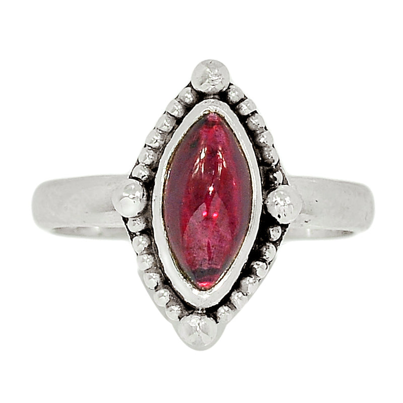 Small Filigree - Garnet Cabochon Ring - GRCR936
