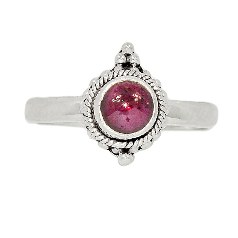 Small Filigree - Garnet Cabochon Ring - GRCR938