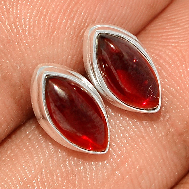 Garnet Cabochon Studs - GRCS221