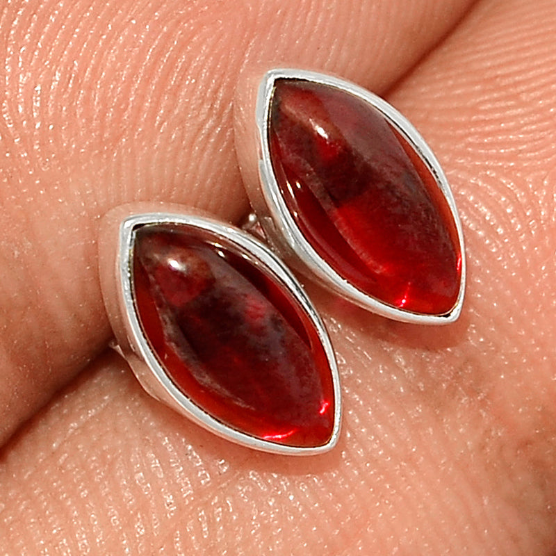 Garnet Cabochon Studs - GRCS223