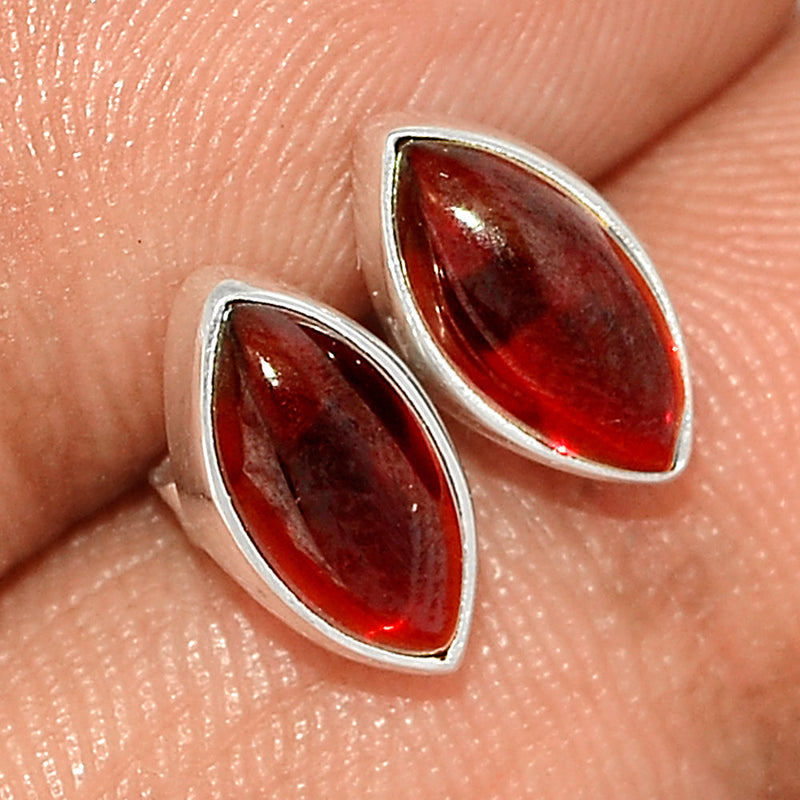 Garnet Cabochon Studs - GRCS250