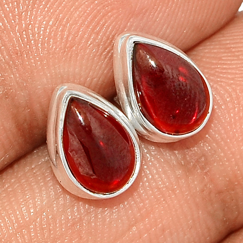 Garnet Cabochon Studs - GRCS259