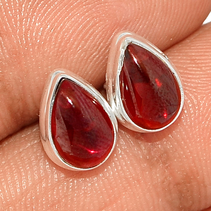 Garnet Cabochon Studs - GRCS263