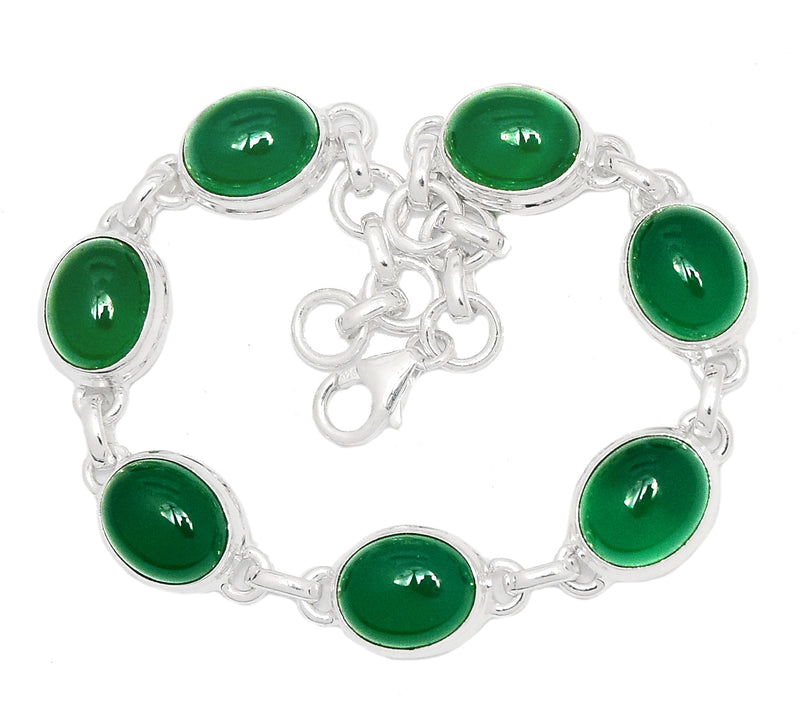 8" Green Onyx Bracelets - GROB35