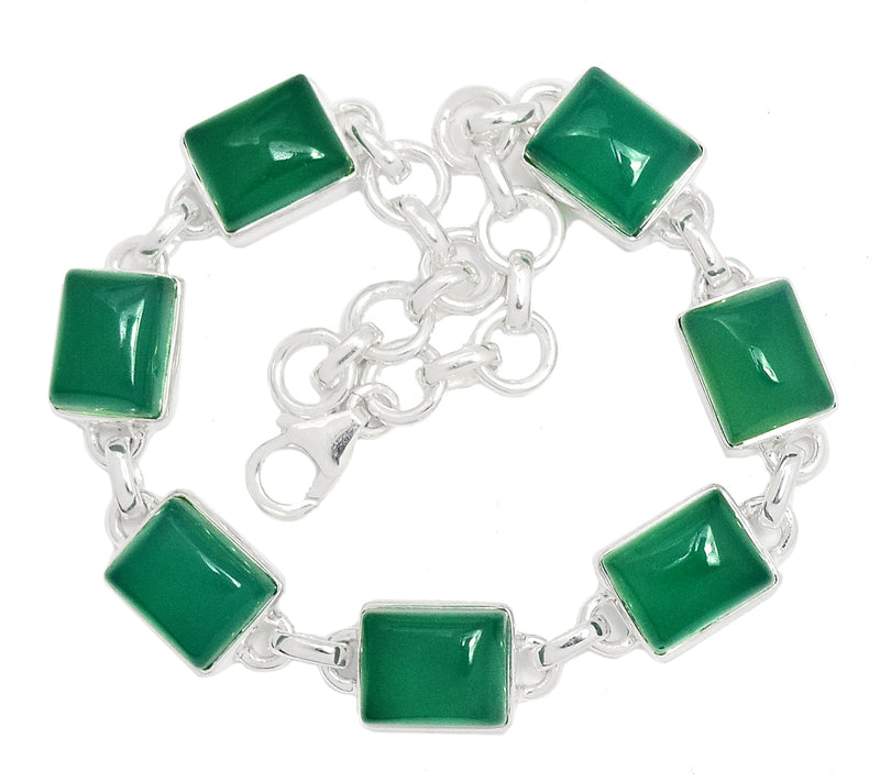8.3" Green Onyx Bracelets - GROB36