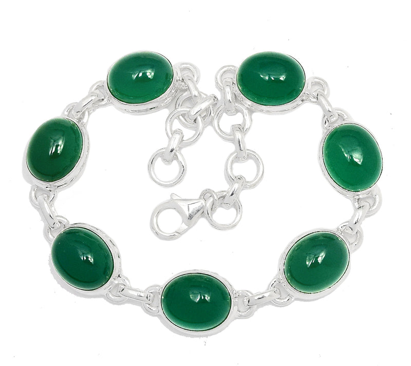 8" Green Onyx Bracelets - GROB44