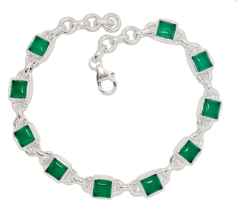 8.2" Green Onyx Bracelets - GROB53
