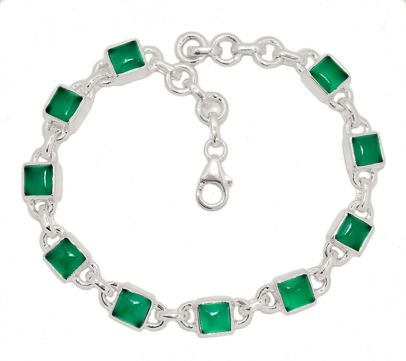 8.2" Green Onyx Bracelets - GROB55