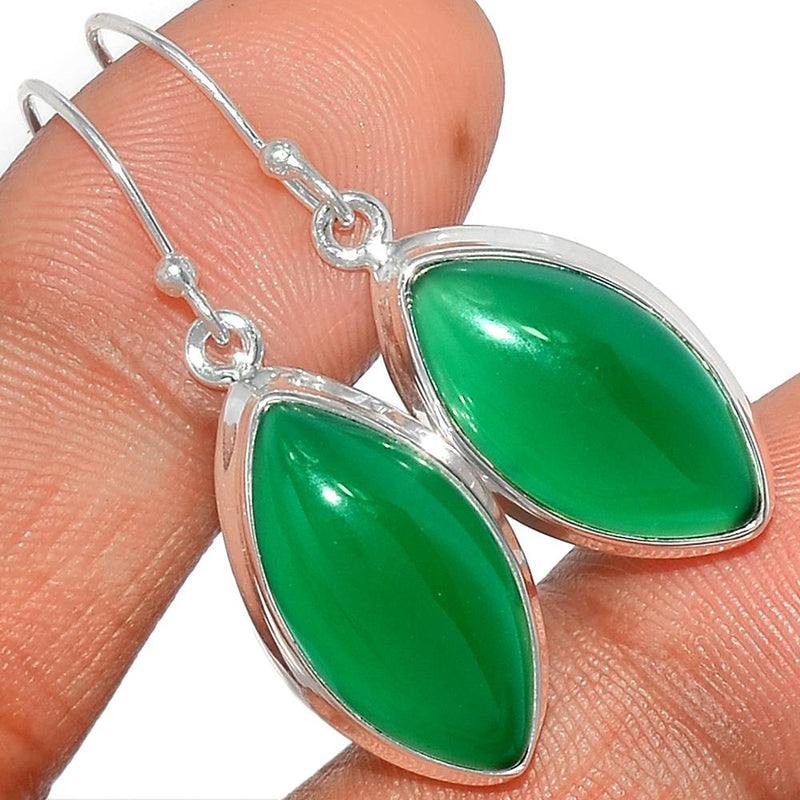 1.5" Green Onyx Earrings - GROE313