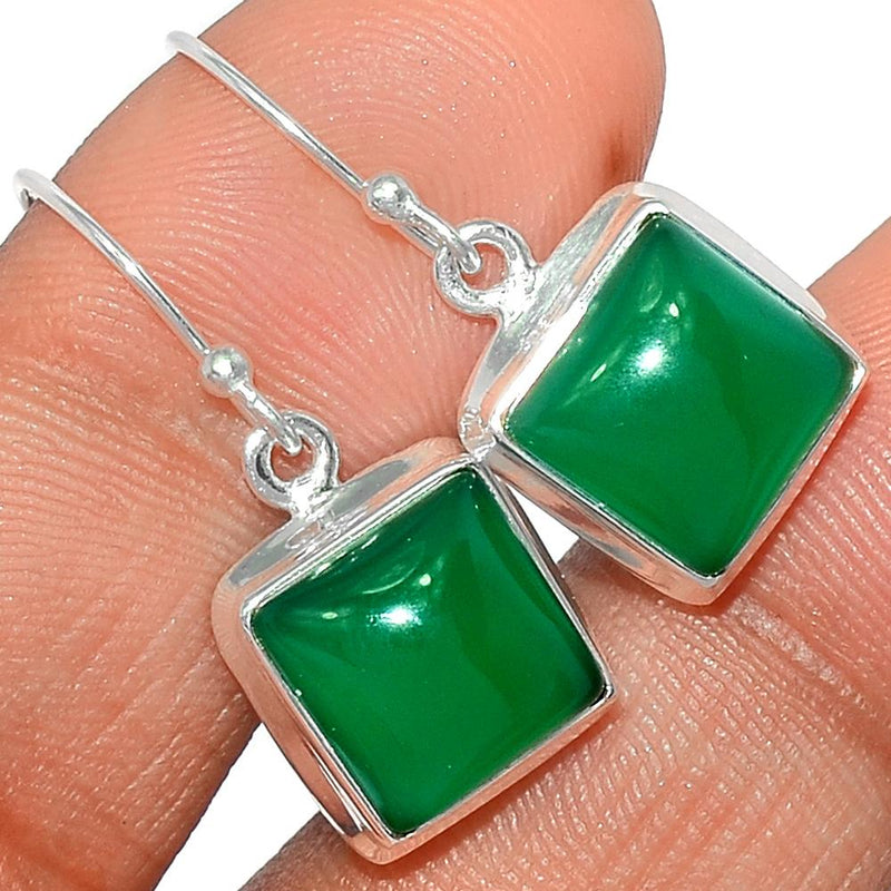1.1" Green Onyx Earrings - GROE337