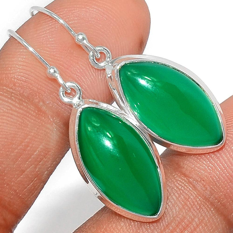 1.5" Green Onyx Earrings - GROE338