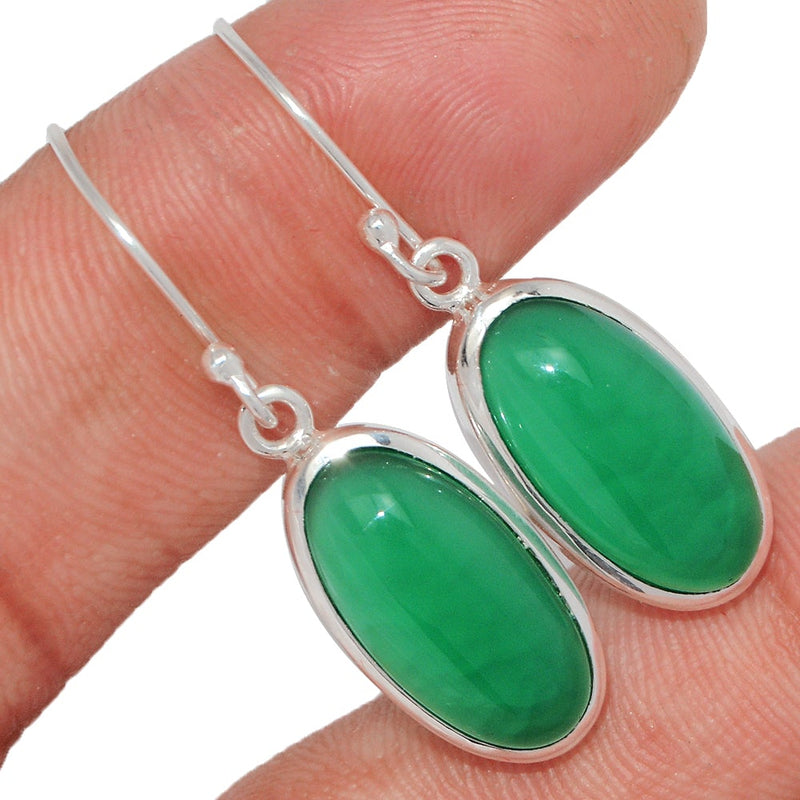1.6" Green Onyx Earrings - GROE362