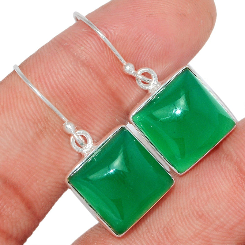 1.3" Green Onyx Earrings - GROE375
