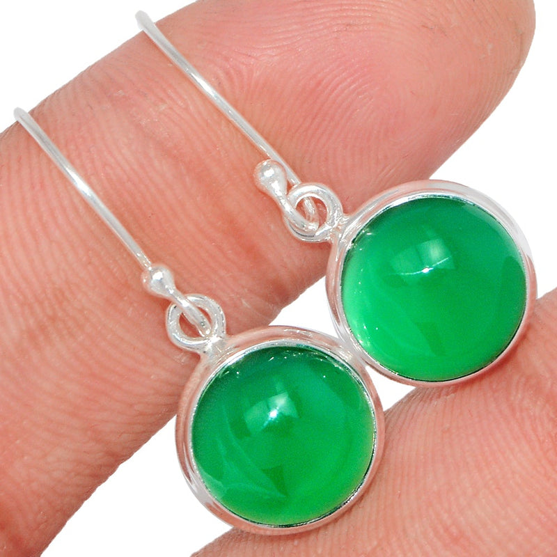 1.3" Green Onyx Earrings - GROE378