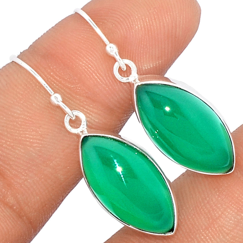 1.5" Green Onyx Earrings - GROE386