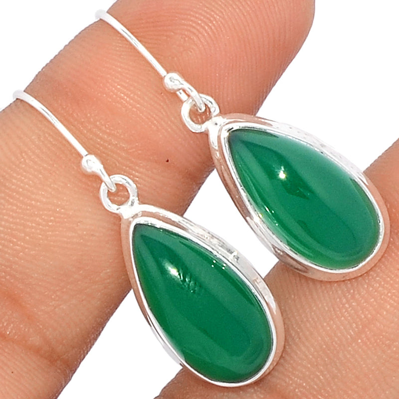 1.5" Green Onyx Earrings - GROE392