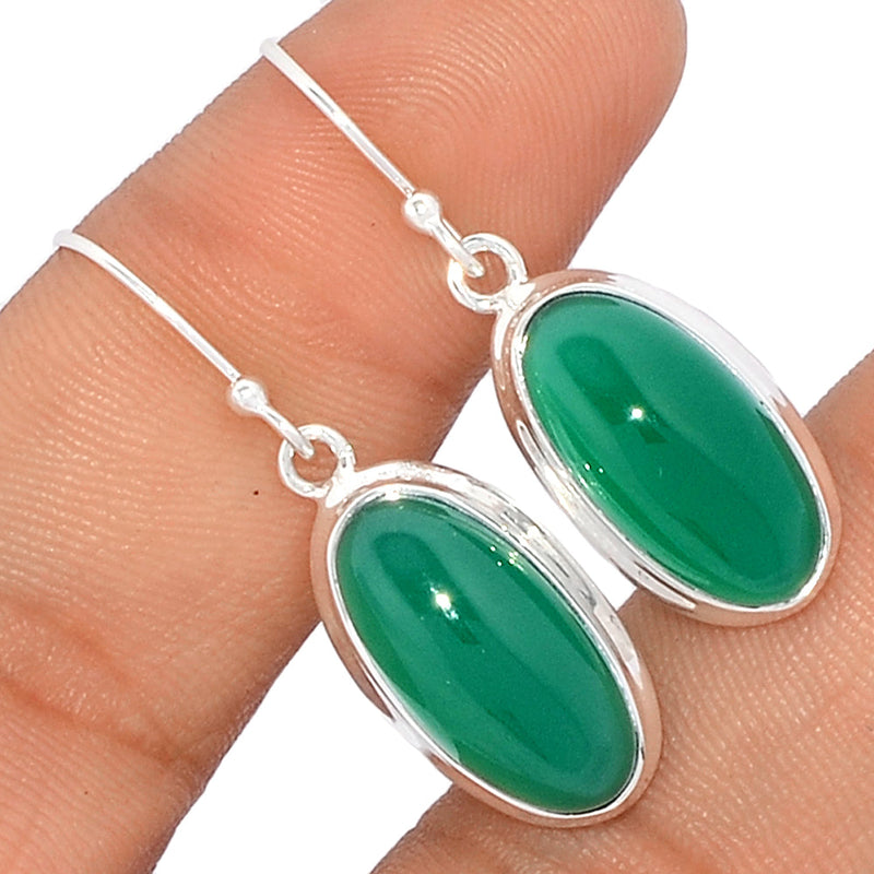 1.5" Green Onyx Earrings - GROE393