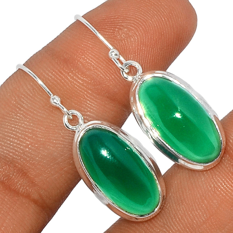 1.5" Green Onyx Earrings - GROE396