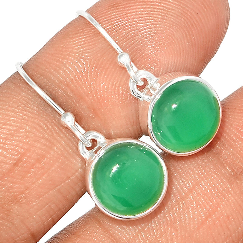 1.1" Green Onyx Earrings - GROE417