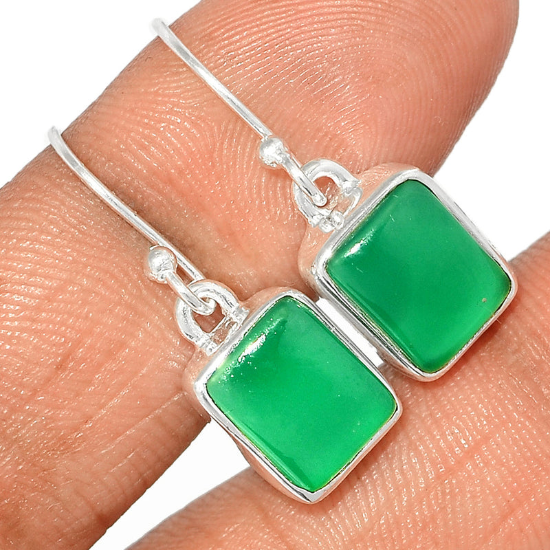 1.1" Green Onyx Earrings - GROE420