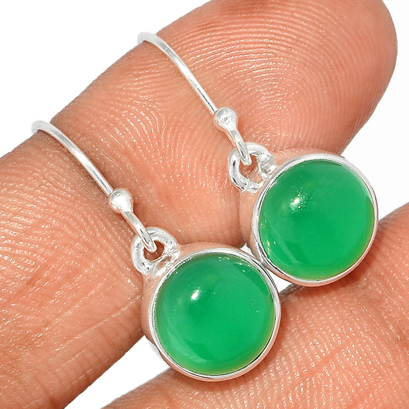 1.1" Green Onyx Earrings - GROE426