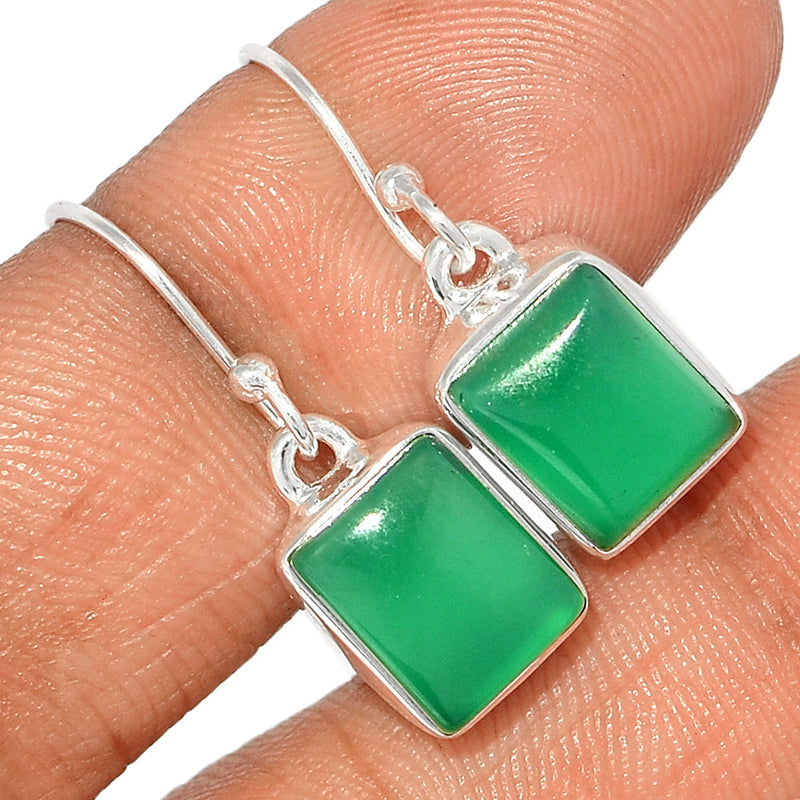 1.1" Green Onyx Earrings - GROE428