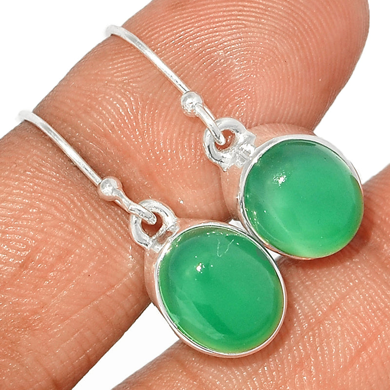 1.1" Green Onyx Earrings - GROE432