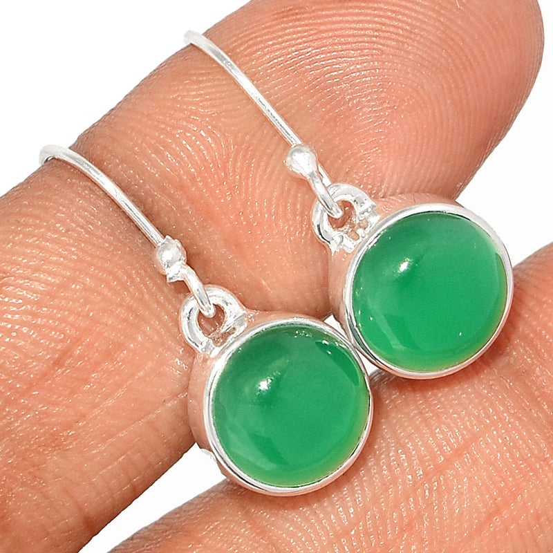 1.1" Green Onyx Earrings - GROE439