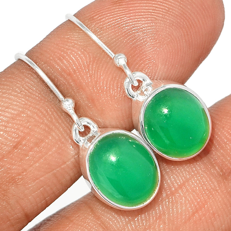 1.1" Green Onyx Earrings - GROE443