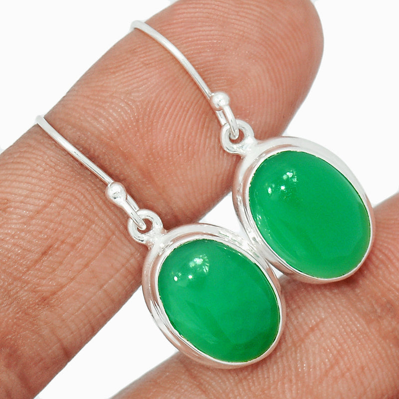 1.2" Green Onyx Earrings - GROE456