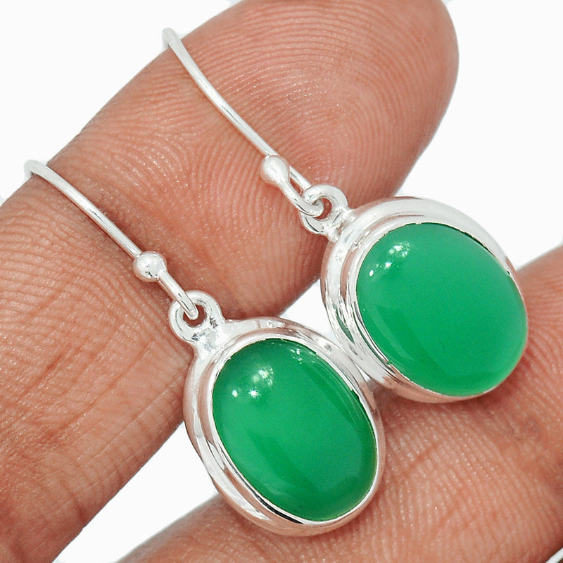 1.2" Green Onyx Earrings - GROE457