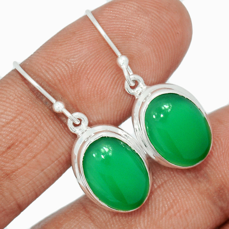 1.2" Green Onyx Earrings - GROE458