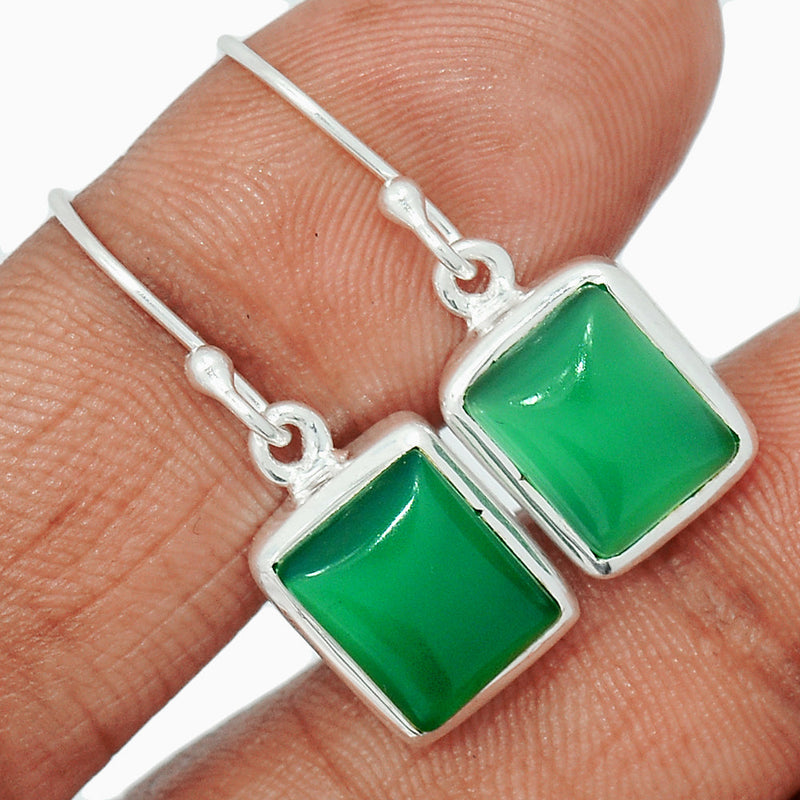 1.1" Green Onyx Earrings - GROE459