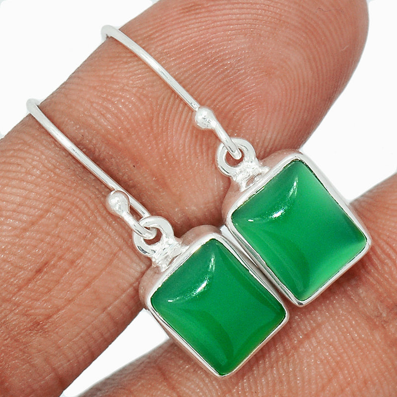 1.1" Green Onyx Earrings - GROE461