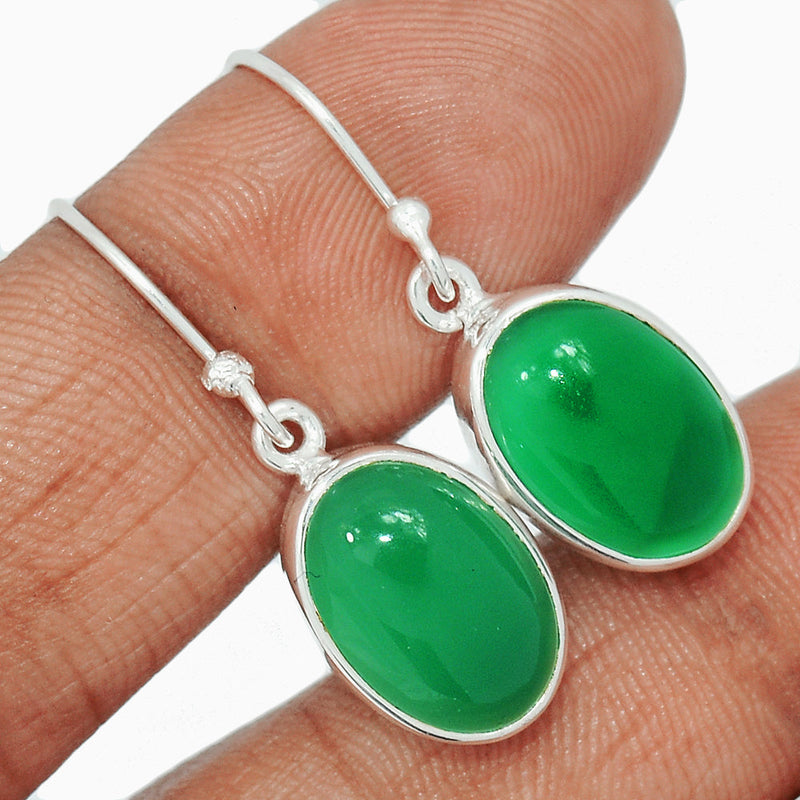 1.2" Green Onyx Earrings - GROE462