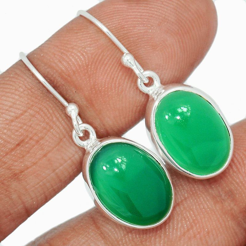 1.2" Green Onyx Earrings - GROE464