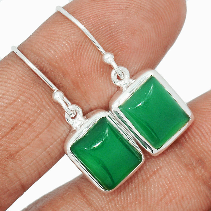 1.1" Green Onyx Earrings - GROE465