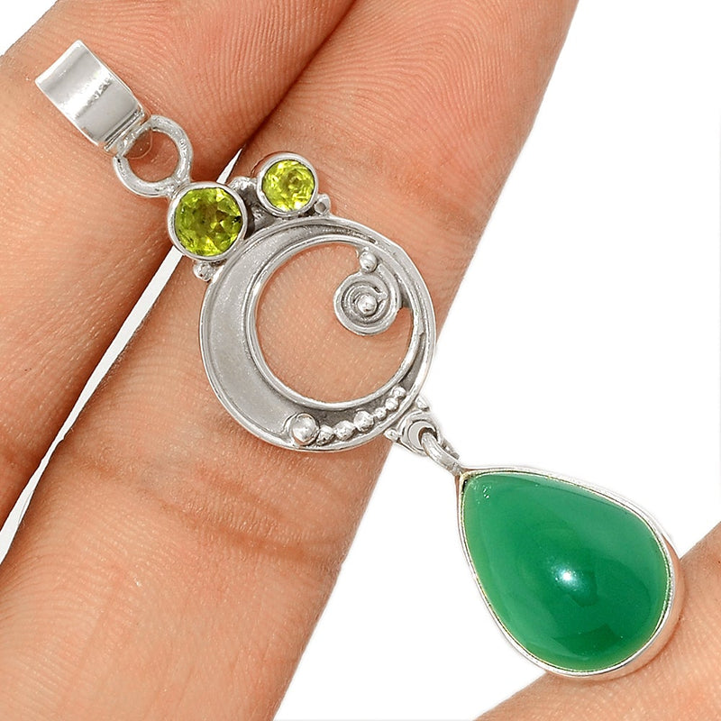 2.2" Green Onyx Pendants - GROP658