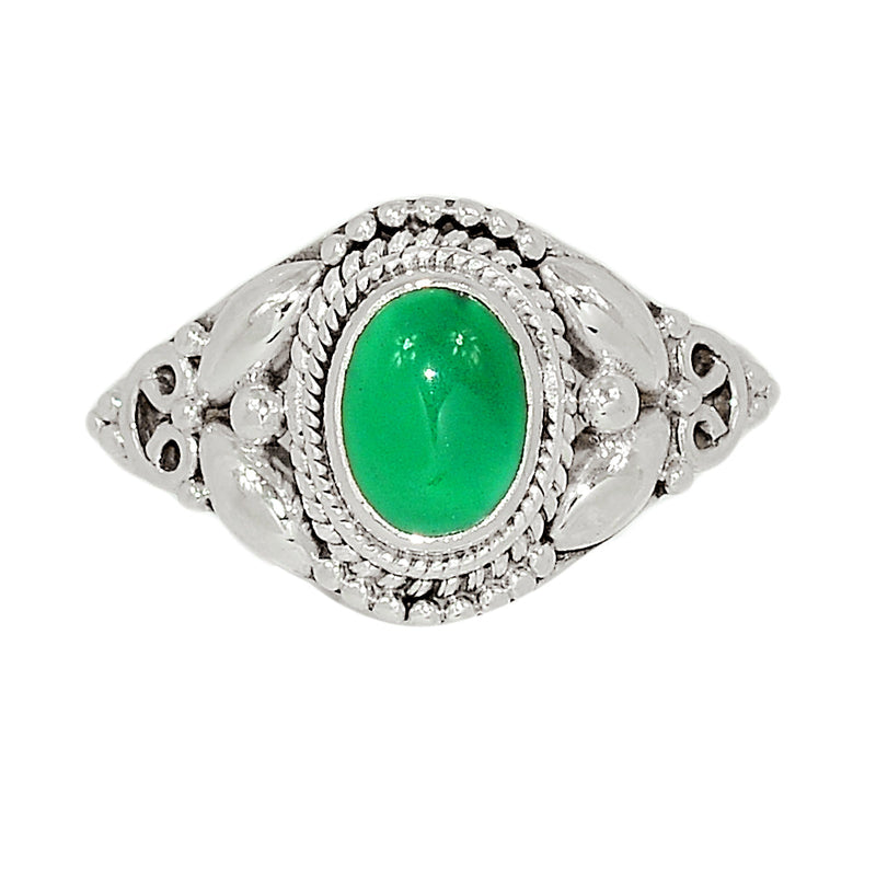 Small Filigree - Green Onyx Ring -  GROR1030