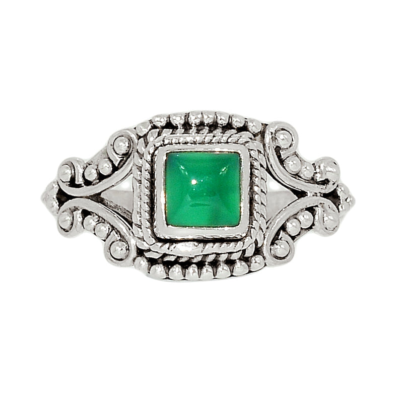 Small Filigree - Green Onyx Ring -  GROR1050