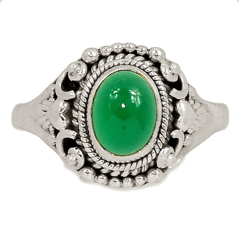 Small Filigree - Green Onyx Ring - GROR1053