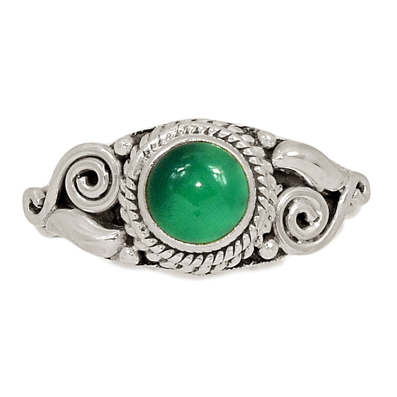 Small Filigree - Green Onyx Ring - GROR1054