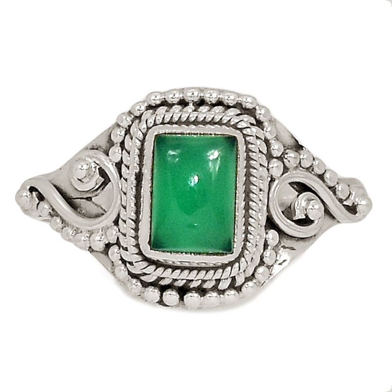 Small Filigree - Green Onyx Ring - GROR1055