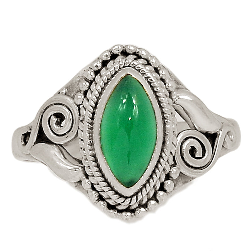 Small Filigree - Green Onyx Ring - GROR1056