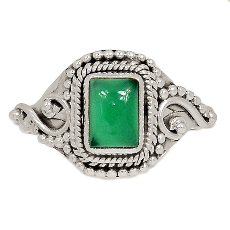 Small Filigree - Green Onyx Ring - GROR1057