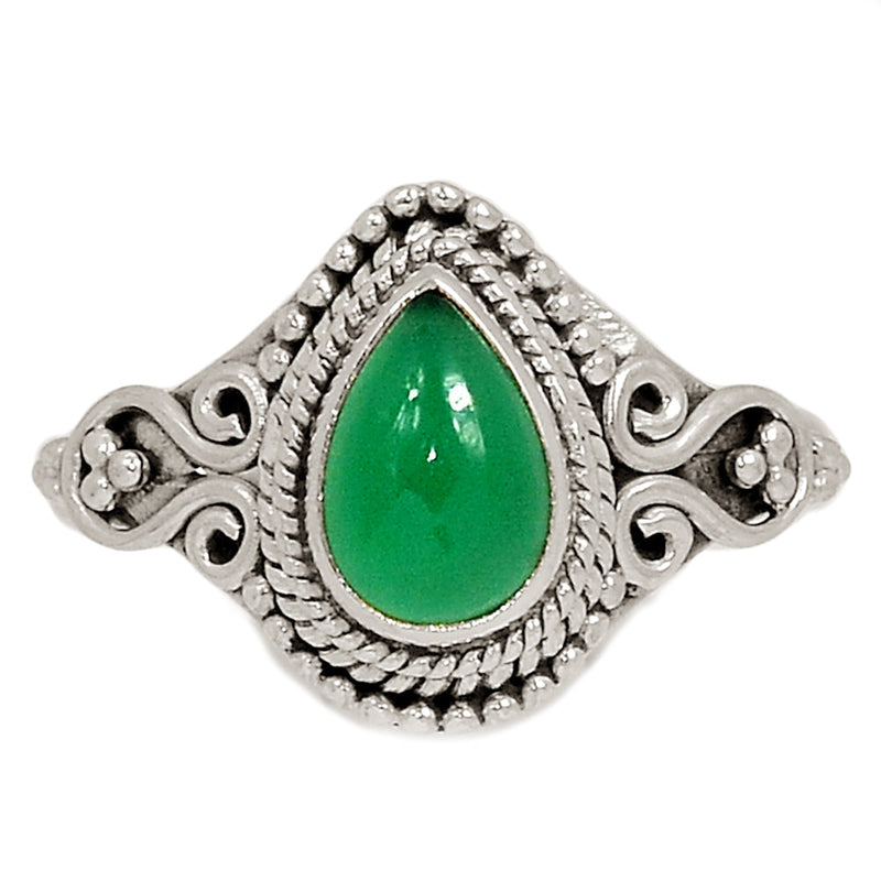 Small Filigree - Green Onyx Ring - GROR1058