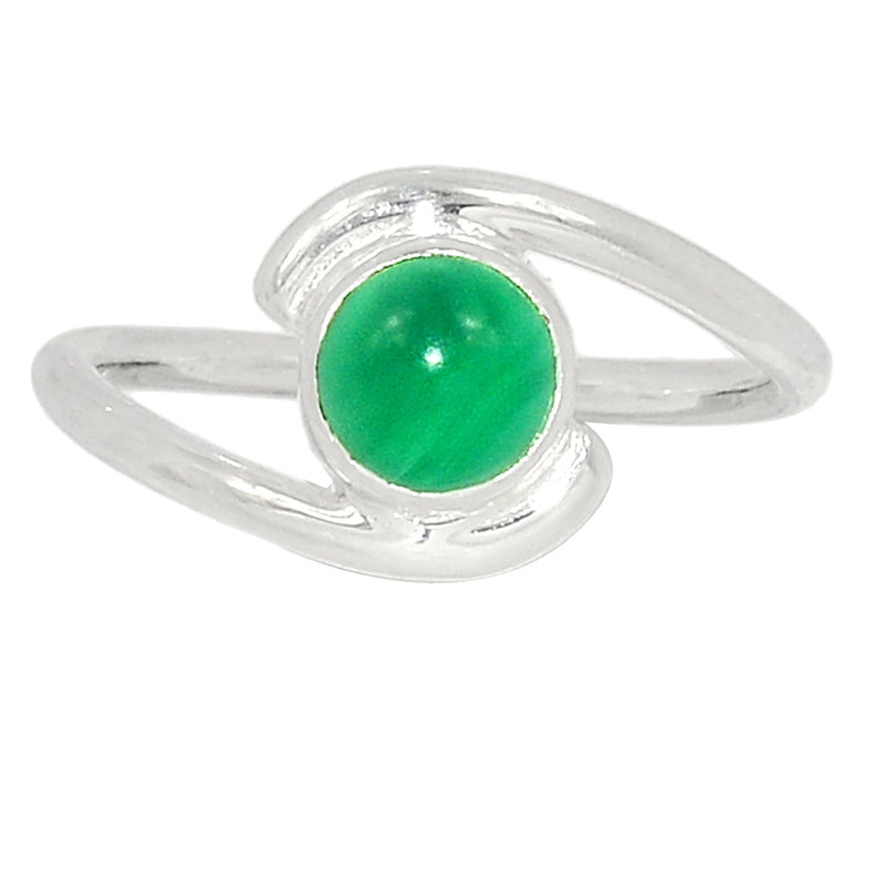 Small Plain - Green Onyx Ring - GROR1063