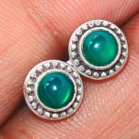 Green Onyx Studs-GROS108